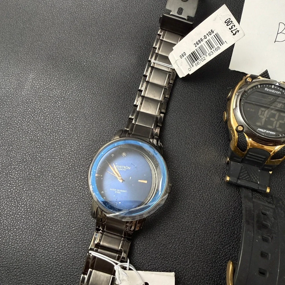 Set of 6 Armitron Men's Watches Analog & Digital Mix BROKEN FOR‎ PARTS